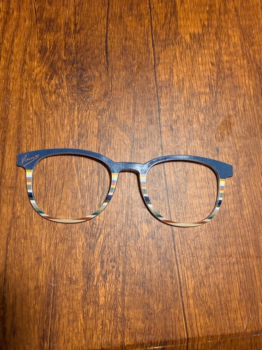 Reese Topper Blue with Multicolor Stripe Accents